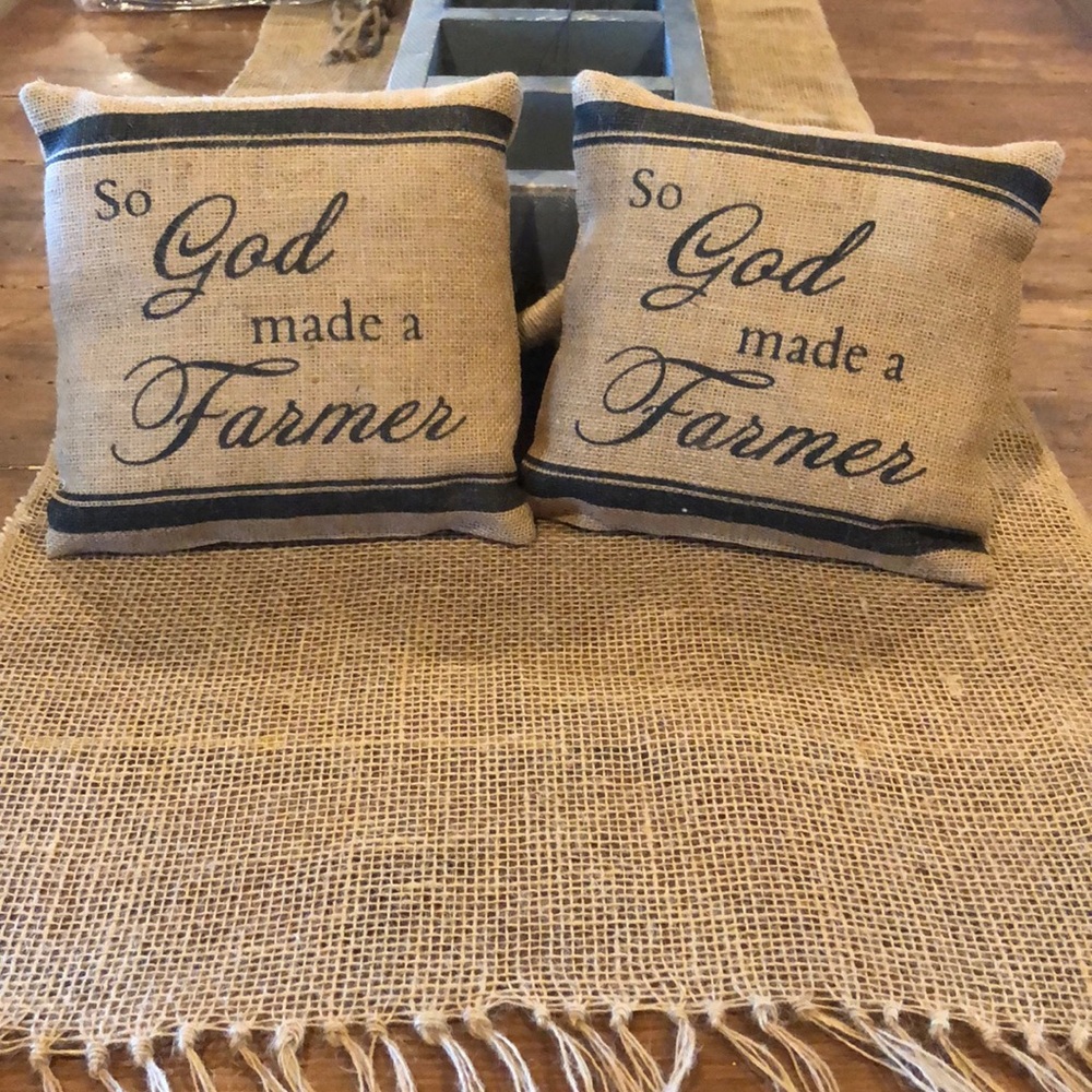 ❤️👨🏼‍🌾 TWO Adorable pillows to honor the Farmer